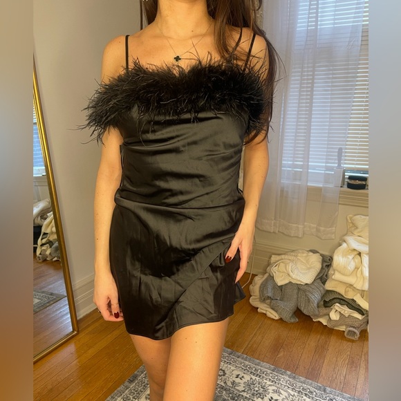 Rumored Satin Slip Dress - Picture 1 of 3